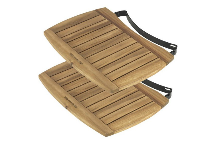 Tablettes lat&eacute;rales en acacia pour Big Green Egg XLarge