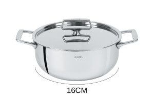 Faitout Cristel Castel'Pro en acier inoxydable 18/10 5 ply