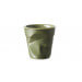 Tasse Revol Cappuccino Froissé 18cl en porcelaine Vert Garrigue