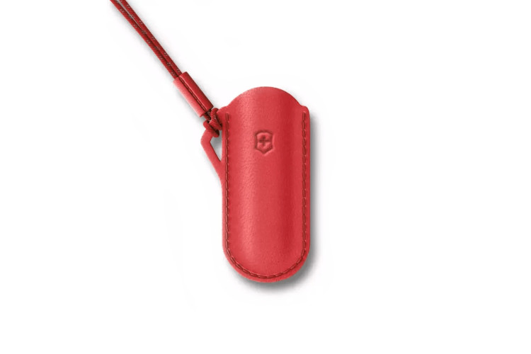 Etui cuir rouge Victorinox Style Icon pour couteaux suisses 7cm