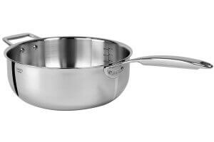 Casserole saucier Cristel Castel'Pro en acier inoxydable 18/10 5 ply