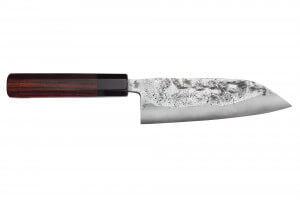 Couteau santoku 16,5cm japonais artisanal Yoshimune par Kawamura WS2 poli