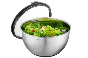 Bol Gefu Muovo en acier inoxydable diamètre 24cm avec couvercle hermétique
