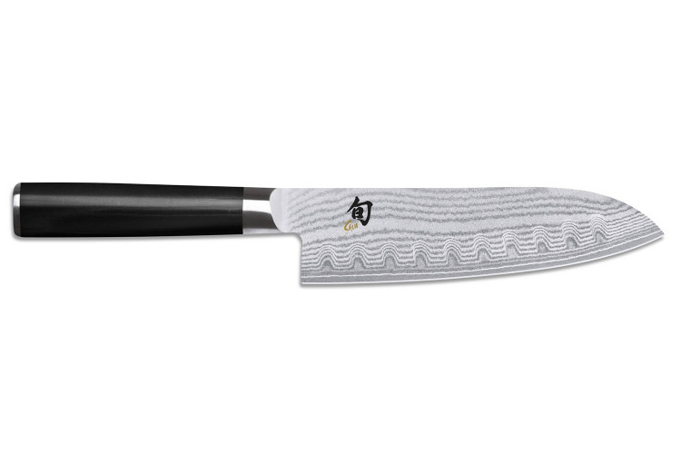 Couteau santoku Kai Shun Classic damas lame alv&eacute;ol&eacute;e 18cm