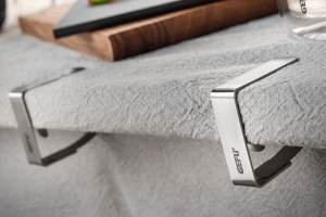 Set de 4 pinces à nappe Gefu tout en acier inoxydable