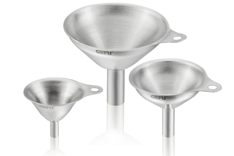 Set de 3 entonnoirs Gefu Versare mini en acier inoxydable
