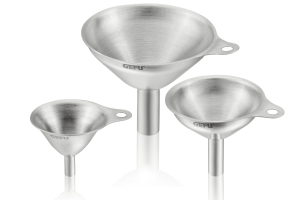 Set de 3 entonnoirs Gefu Versare mini en acier inoxydable