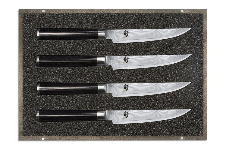 Coffret 4 couteaux à steak japonais Shun Classic lames 12,5cm