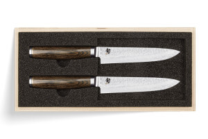 Coffret 2 couteaux à steak damassés Shun Premier Tim Mälzer 15cm