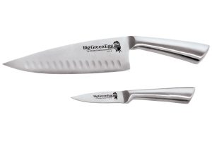 Set de 2 couteaux Big Green Egg en acier inoxydable monobloc