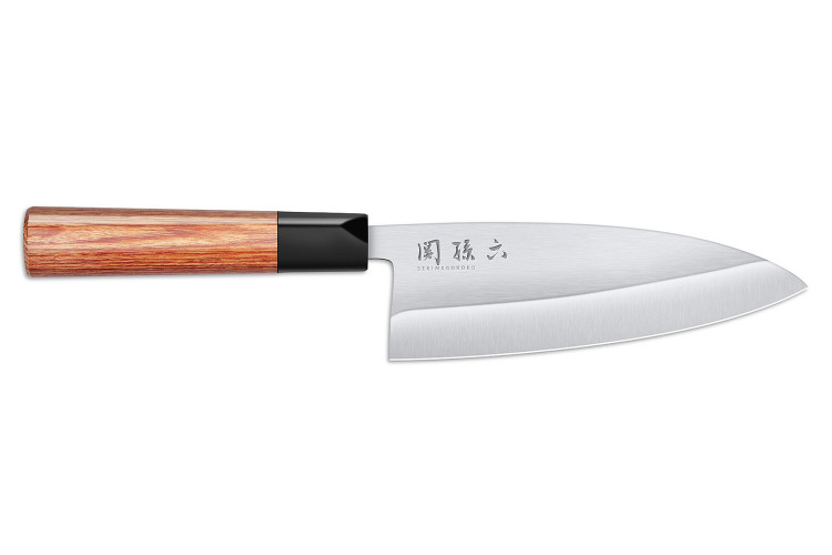 Couteau Deba Kai Seki Magoroku Redwood pour droitier lame 15cm