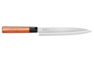 Couteau Yanagiba japonais KAI Seki Magoroku Redwood pour droitier lame 21cm