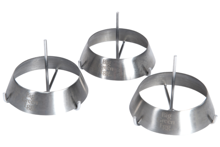 Set de 3 anneaux à griller Big Green Egg en acier inoxydable 8cm