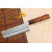 Couteau nakiri japonais artisanal Wusaki Yoshi G3 chêne 16,5cm