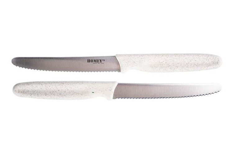Set de 2 couteaux de cuisine universels Homey's M&ouml;lti VITT lame crant&eacute;e 11cm
