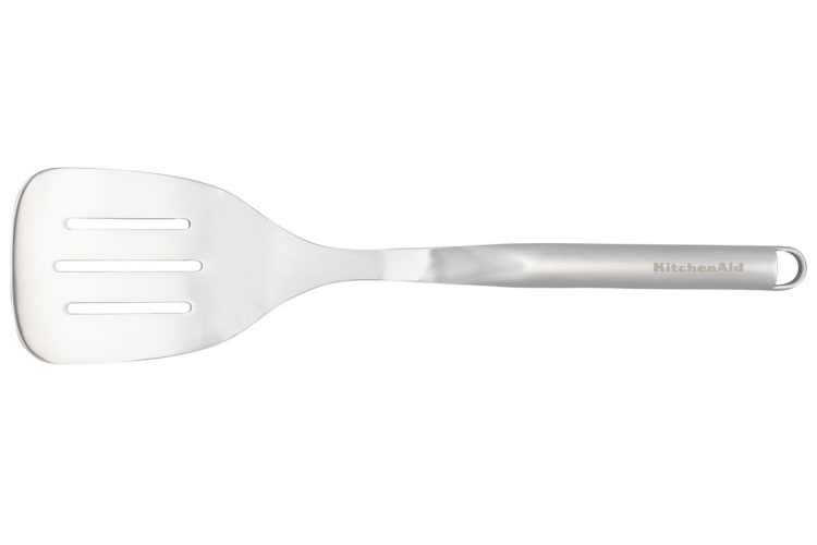 Spatule coud&eacute;e ajour&eacute;e Kitchen Aid tout en acier inoxydable