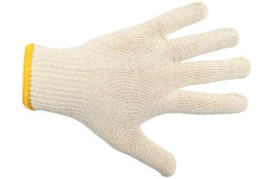 Sachet de 10 paires de sous-gants en coton tricoté 2 fils