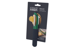 Eplucheur droit Joseph Joseph Multi-Peel en acier inox et polymère vert foncé