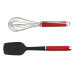 Set de 2 ustensiles de cuisine Kitchen Aid - Fouet inox et spatule silicone