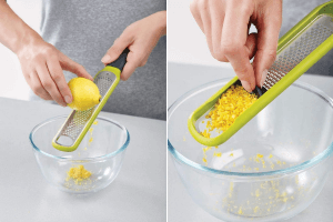 Mini râpe zesteur Joseph Joseph Handi-Zest avec système de nettoyage vert