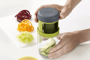 Coupe légumes spirale 3 en 1 Joseph Joseph Spiro en acier inoxydable et polymère