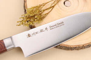 Couteau santoku 15cm japonais Satake Cutlery Brown Pakkawood