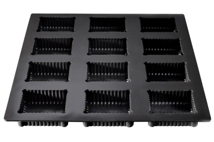 Moule 12 petits beurres Flexipan anti-adh&eacute;rent en silicone 40x30cm
