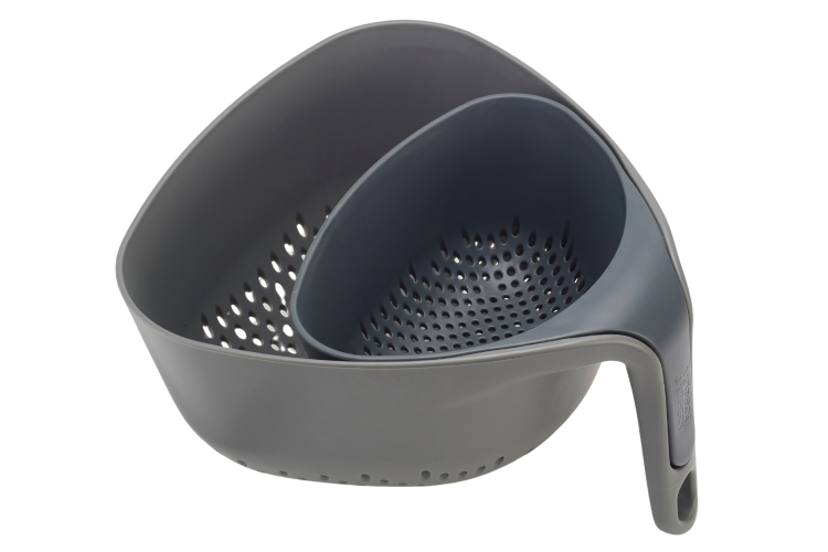 Set 2 passoires embo&icirc;tables Joseph Joseph Nest en polym&egrave;re gris