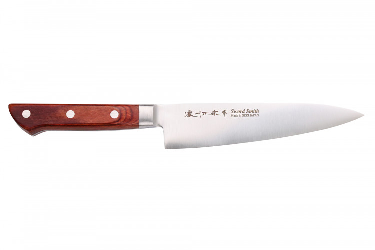 Couteau de chef 18cm japonais Brown Pakkawood