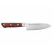 Coffret 3 couteaux japonais Satake Brown Pakkawood chef + santoku + office