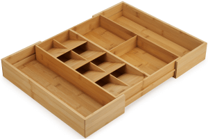 Organisateur extensible de cuisine Joseph Joseph DrawerStore Bamboo en bambou