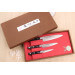 Coffret 3 couteaux japonais Satake damas 69 couches chef + universel + office