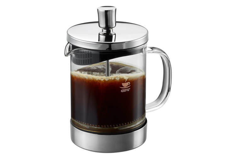 Cafeti&egrave;re &agrave; piston Gefu Diego en inox et verre borosilicate 600ml