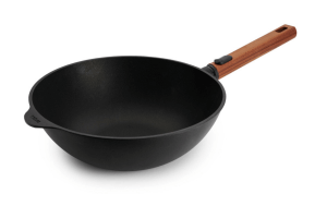 Wok Woll Diamond QXR Eco Logic en fonte d'aluminium manche amovible bois