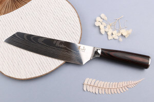 Couteau kiritsuke 19cm Kutoyama Black Pakka