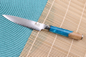 Set de 2 couteaux Kutoyama Damas Azur chef + universel