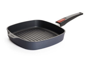 Poêle à steak carrée Woll Diamond Lite en fonte d'aluminium manche amovible polymère