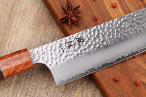 Couteau nakiri 17cm japonais artisanal Yuzo Akira Tsuchime VG10