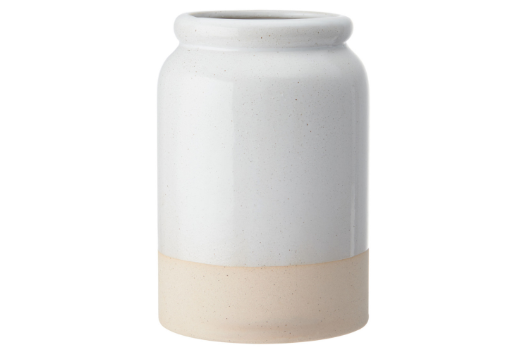 Porte-ustensiles KitchenCraft Idilica en gr&egrave;s cr&egrave;me