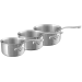 Set de 3 casseroles Mauviel M'Cook tout inox avec poignée fixe compatible induction