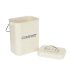 Bac à compost KitchenCraft Living Nostalgia en acier crème 3L