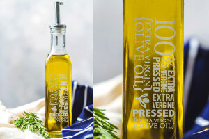 Bouteille à huile / vinaigre KitchenCraft World of Flavours en verre décoré 270ml