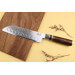 Couteau santoku alvéolé Kutoyama 17cm damas manche pakka et anneaux acryliques