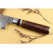 Couteau santoku alvéolé Kutoyama 17cm damas manche pakka et anneaux acryliques