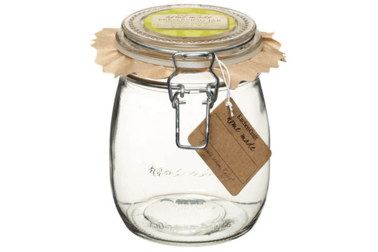 Pot de conservation KitchenCraft Home Made en verre 750ml avec joint hermétique