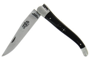 Couteau pliant Forge de Laguiole manche en corne foncée 12cm