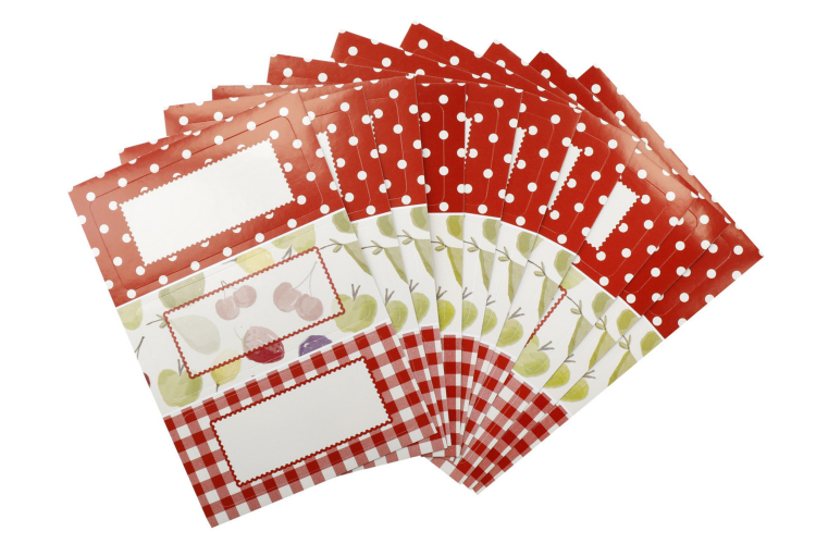Set de 30 &eacute;tiquettes de pots &agrave; confiture KitchenCraft Home Made Orchard 3 motifs