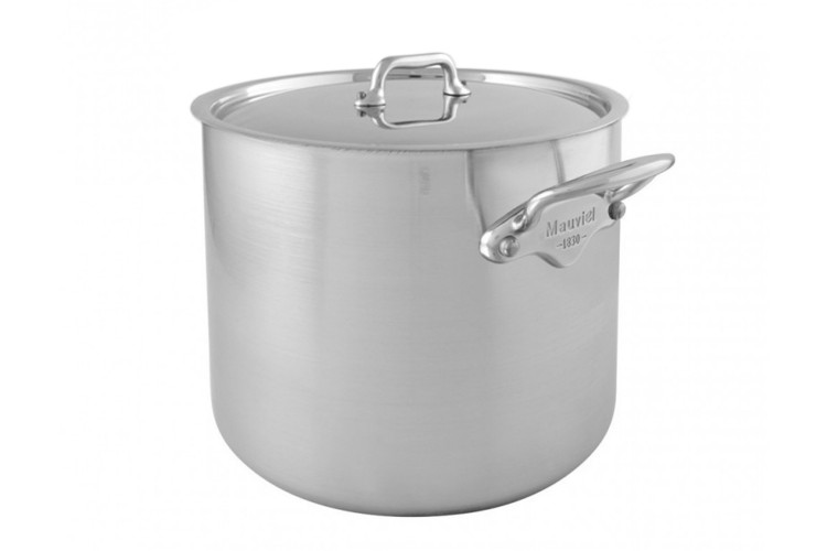 Marmite Mauviel M'Urban4 en fonte d'inox compatible induction 24cm avec couvercle en inox