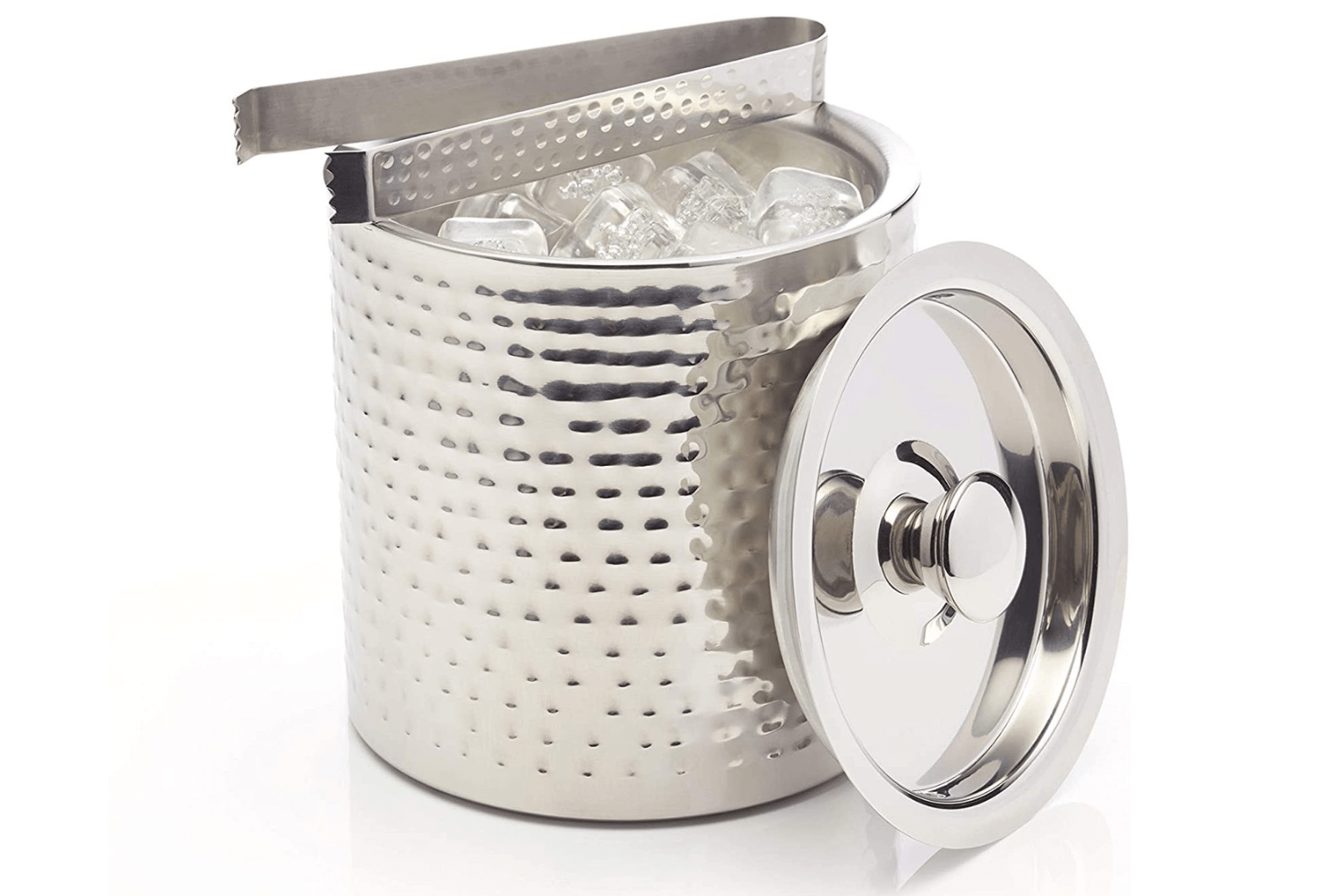 SEAU A GLACE EN INOX AVEC PINCE
