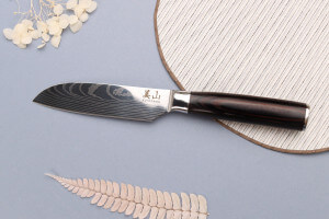 Set de 3 couteaux Kutoyama Black Pakka office + petit santoku + chef